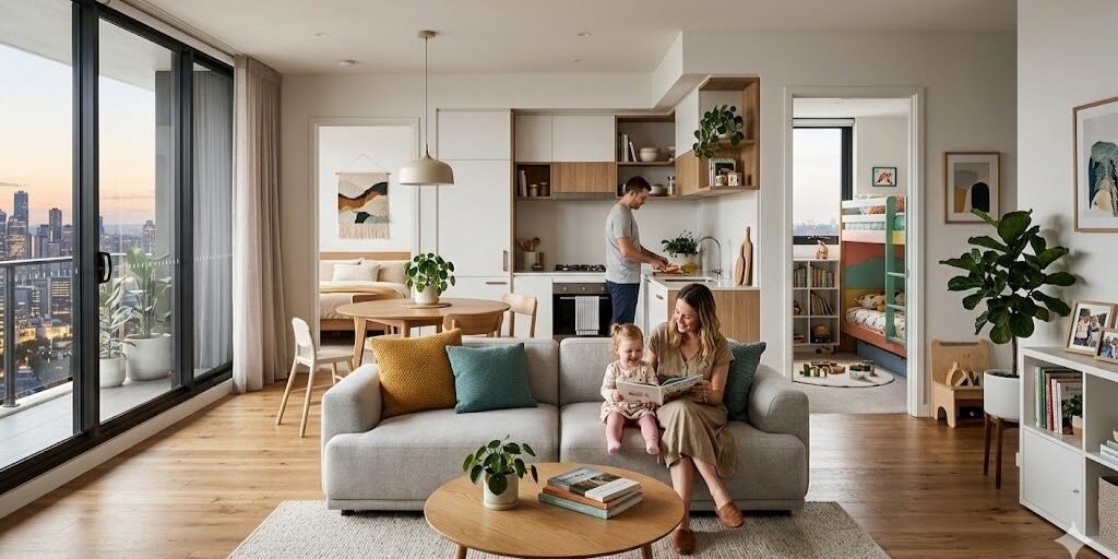 Inspirasi Desain Interior Apartemen 2 Bedroom untuk Keluarga Kecil