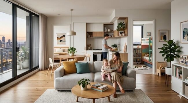 Inspirasi Desain Interior Apartemen 2 Bedroom untuk Keluarga Kecil