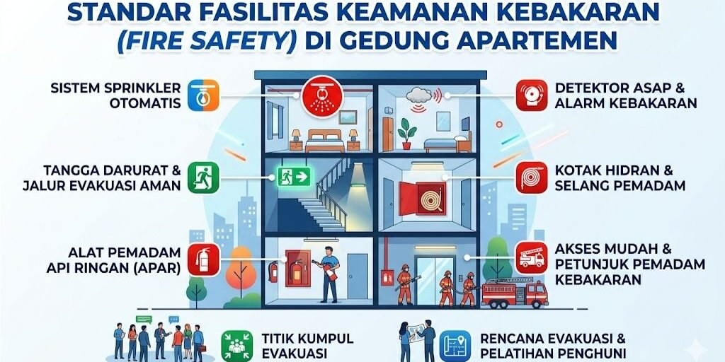 Standar Fasilitas Keamanan Kebakaran (Fire Safety) di Gedung Apartemen