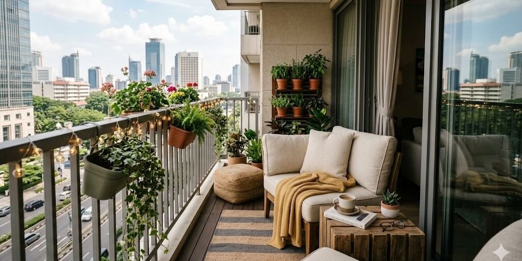 Tips Menata Balkon Apartemen Menjadi Tempat Bersantai yang Cozy