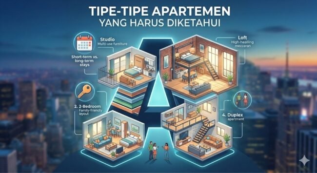tipe-tipe apartemen yang harus diketahui