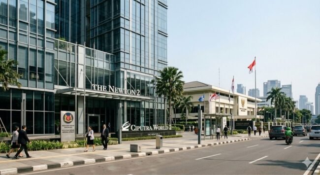 Akses The Newton 2 Dekat Kantor Kedutaan Besar di Jakarta